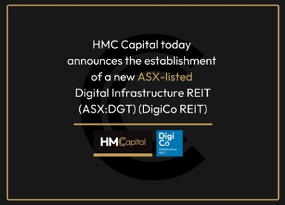 HMC Capital today announces the establishment of a new ASX-listed Digital Infrastructure REIT (ASX:DGT) (DigiCo REIT)